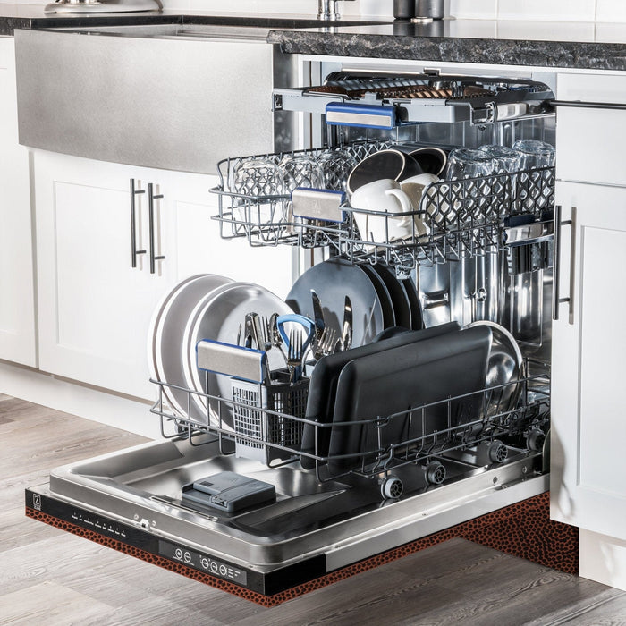 ZLINE 24" Dishwasher, Hammered Copper panel, Stainless Tub, DWV - HH - 24 - Farmhouse Kitchen and Bath