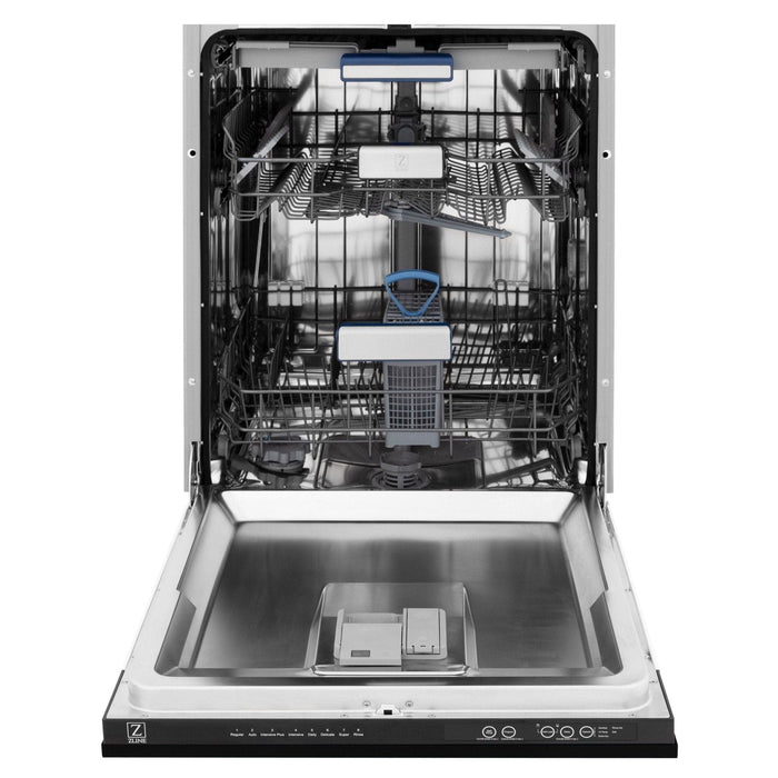 ZLINE 24" Dishwasher in Black Matte panel, Stainless Tub, DWV - BLM - 24 - Farmhouse Kitchen and Bath