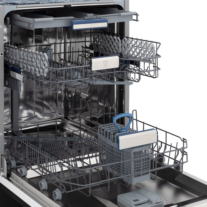 ZLINE 24" Dishwasher in Black Matte panel, Stainless Tub, DWV - BLM - 24 - Farmhouse Kitchen and Bath