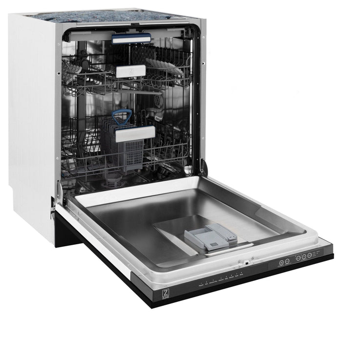 ZLINE 24" Dishwasher in Black Matte panel, Stainless Tub, DWV - BLM - 24 - Farmhouse Kitchen and Bath