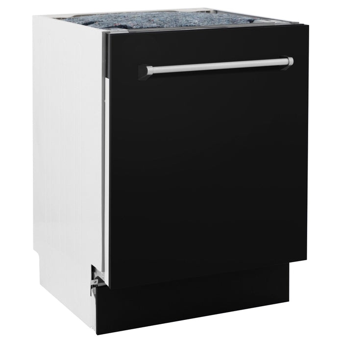 ZLINE 24" Dishwasher in Black Matte panel, Stainless Tub, DWV - BLM - 24 - Farmhouse Kitchen and Bath