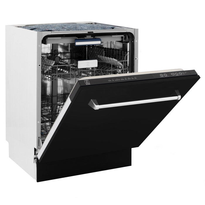 ZLINE 24" Dishwasher in Black Matte panel, Stainless Tub, DWV - BLM - 24 - Farmhouse Kitchen and Bath