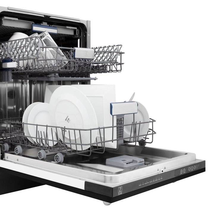 ZLINE 24" Dishwasher in Black Matte panel, Stainless Tub, DWV - BLM - 24 - Farmhouse Kitchen and Bath