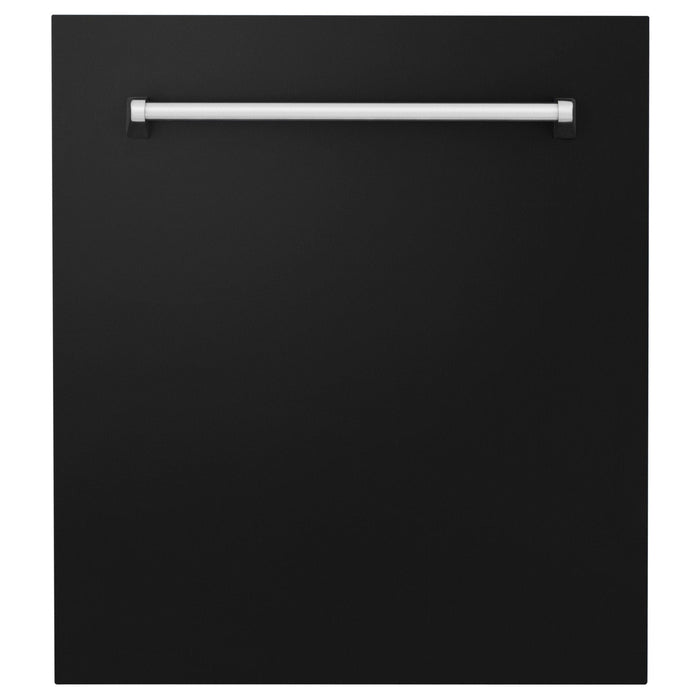 ZLINE 24" Dishwasher in Black Matte panel, Stainless Tub, DWV - BLM - 24 - Farmhouse Kitchen and Bath
