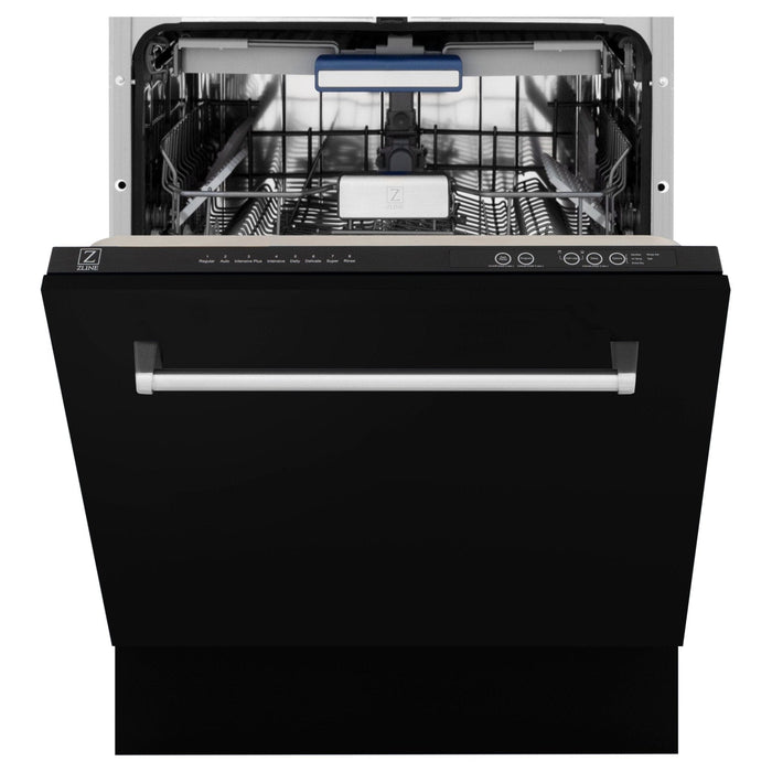 ZLINE 24" Dishwasher in Black Matte panel, Stainless Tub, DWV - BLM - 24 - Farmhouse Kitchen and Bath