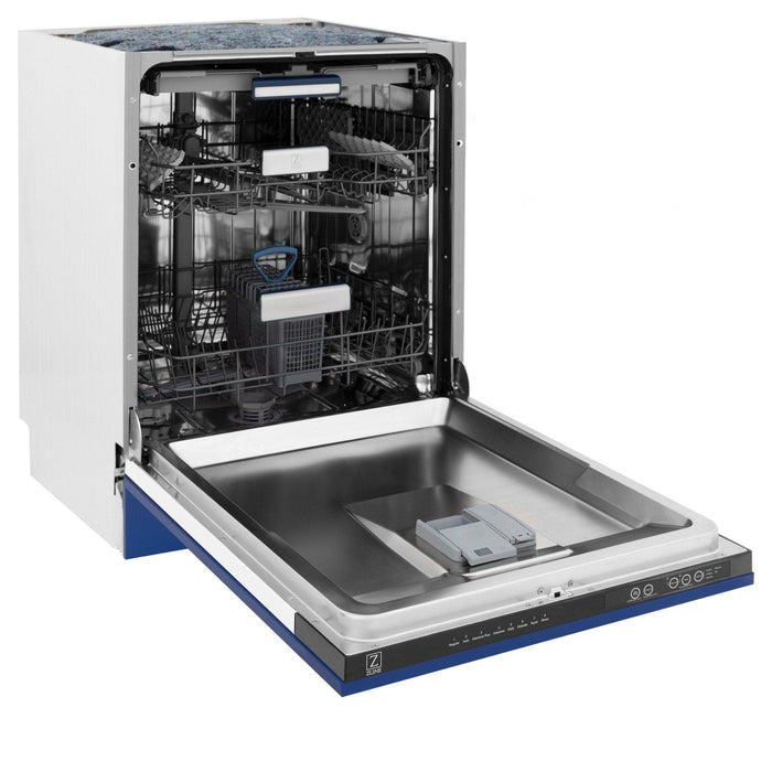 ZLINE 24" Dishwasher in Blue Matte panel, Stainless Tub, DWV - BM - 24 - Farmhouse Kitchen and Bath