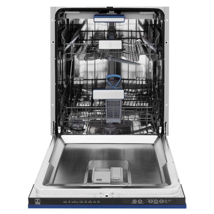 ZLINE 24" Dishwasher in Blue Matte panel, Stainless Tub, DWV - BM - 24 - Farmhouse Kitchen and Bath