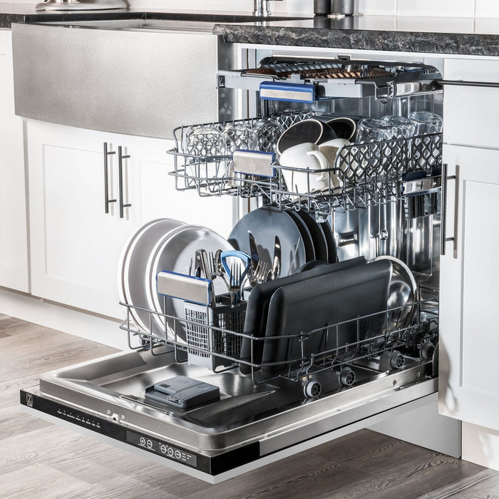 ZLINE 24" Dishwasher in Custom Panel Ready, Stainless Tub, DWV - 304 - 24 - Farmhouse Kitchen and Bath