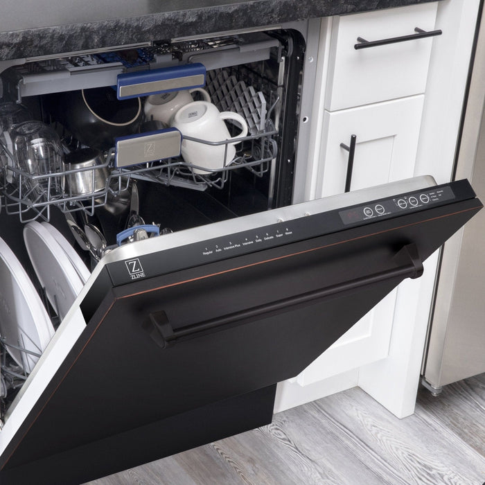 ZLINE 24" Dishwasher, Oil Rubbed Bronze panel, Stainless Tub, DWV - ORB - 24 - Farmhouse Kitchen and Bath