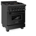 ZLINE 24" Gas Range, Black Stainless Steel, RGB - 24 - Farmhouse Kitchen and Bath