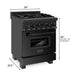 ZLINE 24" Gas Range, Black Stainless Steel, RGB - 24 - Farmhouse Kitchen and Bath