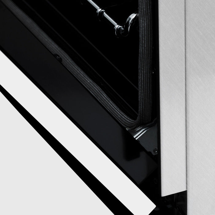 ZLINE 24" Gas Range, DuraSnow Stainless, White Matt Door, RGS - WM - 24 - Farmhouse Kitchen and Bath