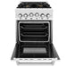 ZLINE 24" Gas Range, Stainless Steel, Black Gloss Door, RG - BLM - 24 - Farmhouse Kitchen and Bath