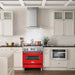 ZLINE 24" Gas Range with Red Gloss door, RG - RG - 24 - Farmhouse Kitchen and Bath