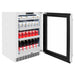 ZLINE 24 in. Touchstone 151 Can Beverage Fridge With Stainless Steel Glass Door RBSO - GS - 24 - Farmhouse Kitchen and Bath