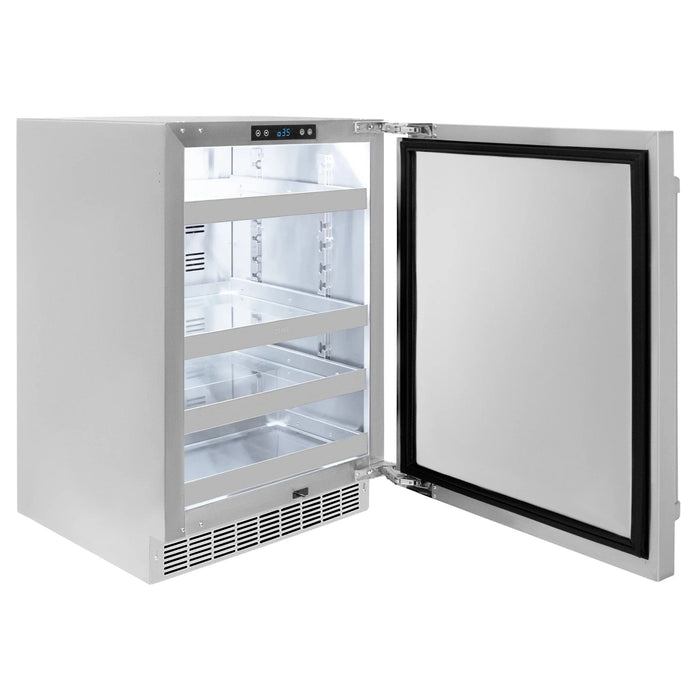 ZLINE 24 in. Touchstone Beverage Fridge w Stainless Steel Door RBSO - ST - 24 - Farmhouse Kitchen and Bath