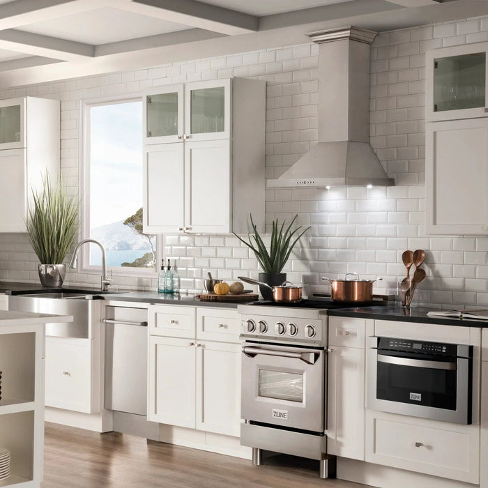 ZLINE 24" Induction Range with a 3 Element Stove and Electric Oven in Stainless Steel RAIND - 24 - Farmhouse Kitchen and Bath