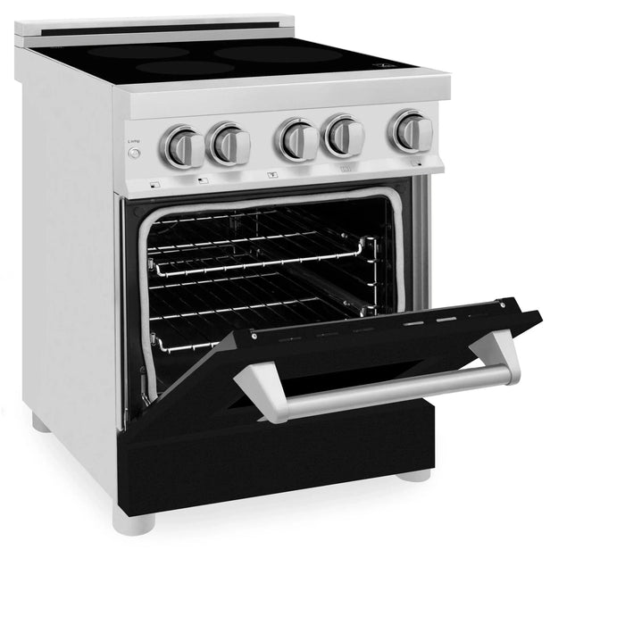 ZLINE 24" Induction Range with a 3 Element Stove and Electric Oven in Stainless Steel RAIND - BLM - 24 - Farmhouse Kitchen and Bath