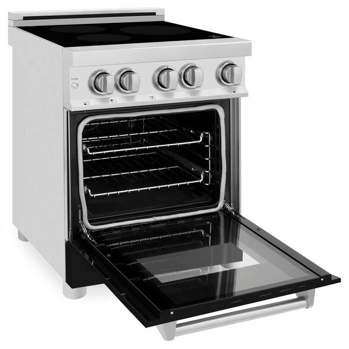 ZLINE 24" Induction Range with a 3 Element Stove and Electric Oven in Stainless Steel RAIND - BLM - 24 - Farmhouse Kitchen and Bath