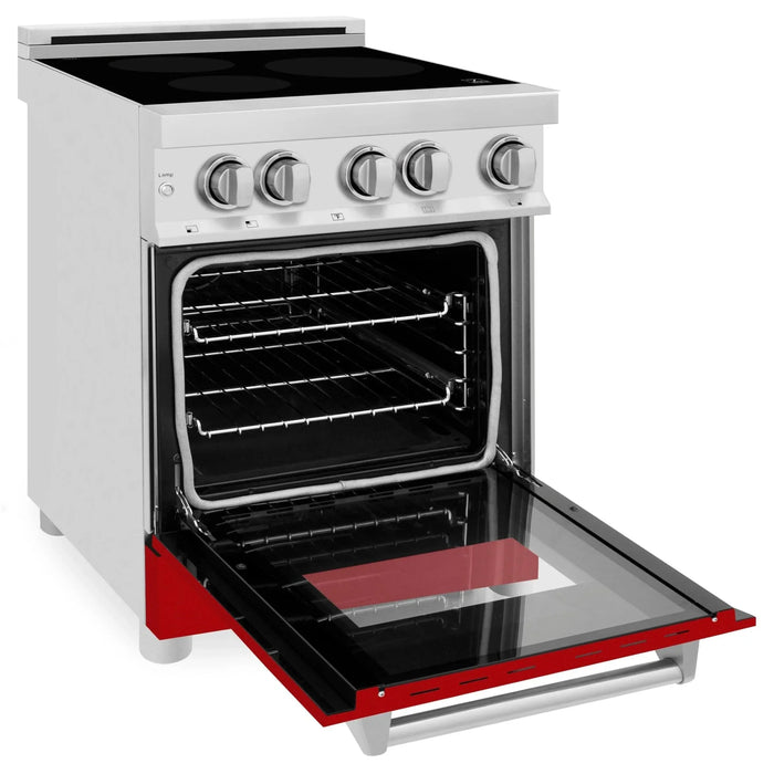 ZLINE 24" Induction Range with a 3 Element Stove and Electric Oven in Stainless Steel RAIND - RM - 24 - Farmhouse Kitchen and Bath