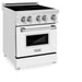 ZLINE 24" Induction Range with a 3 Element Stove and Electric Oven in White Matte RAIND - WM - 24 - Farmhouse Kitchen and Bath