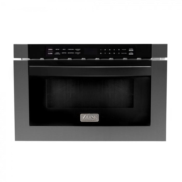 ZLINE 24" Microwave Drawer, Black Stainless Steel, MWD - 1 - BS - Farmhouse Kitchen and Bath