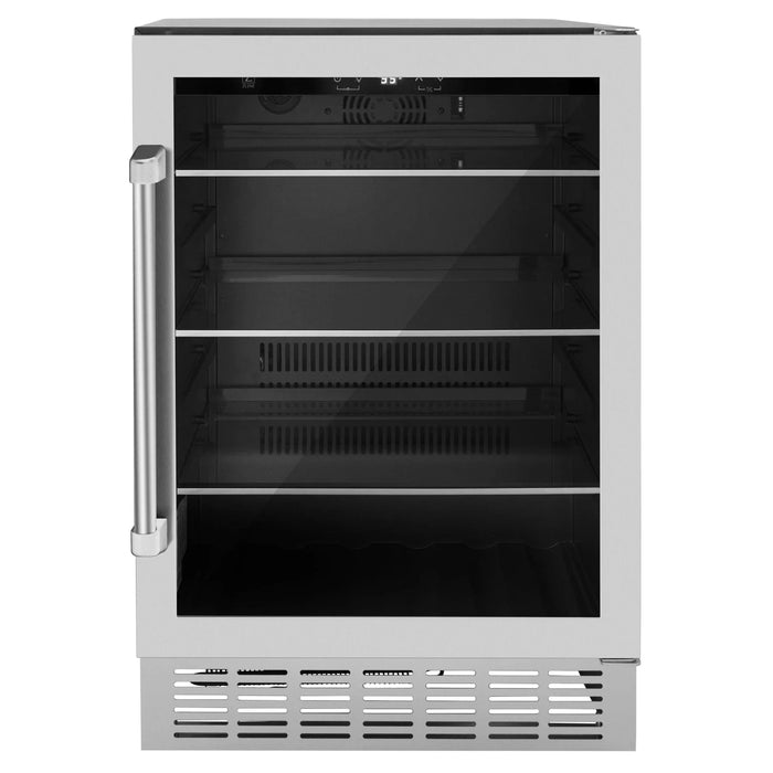 ZLINE 24" Monument 154 Can Beverage Fridge in Stainless Steel RBV - US - 24 - Farmhouse Kitchen and Bath