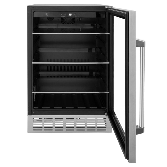 ZLINE 24" Monument 154 Can Beverage Fridge in Stainless Steel RBV - US - 24 - Farmhouse Kitchen and Bath