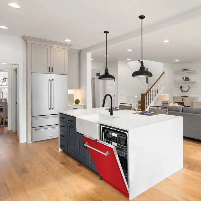 ZLINE 24" Monument, 3rd Rack, Red Door, Dishwasher, DWMT - RM - 24 - Farmhouse Kitchen and Bath