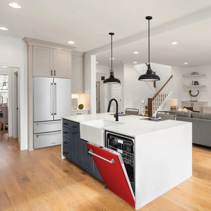 ZLINE 24" Monument, 3rd Rack, Red Door, Dishwasher, DWMT - RM - 24 - Farmhouse Kitchen and Bath