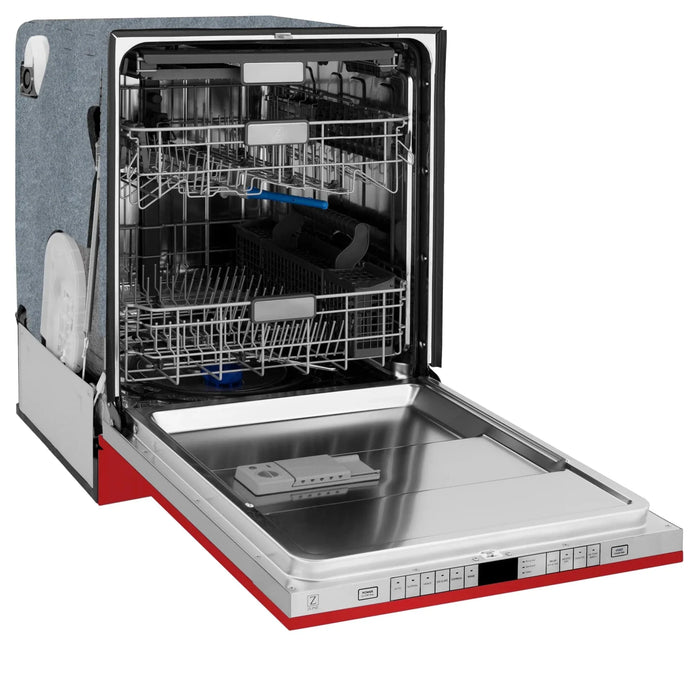 ZLINE 24" Monument, 3rd Rack, Red Door, Dishwasher, DWMT - RM - 24 - Farmhouse Kitchen and Bath