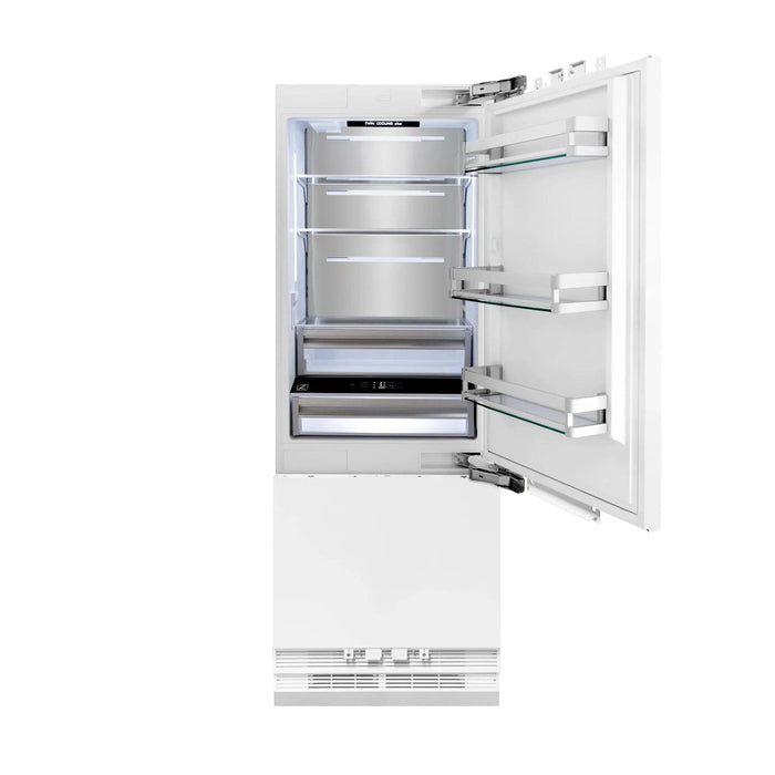 ZLINE 30" 16.1 cu. ft. Panel Ready Built - In 2 - Door Bottom Freezer Refrigerator with Internal Water and Ice Dispenser RBIV - 30 - Farmhouse Kitchen and Bath