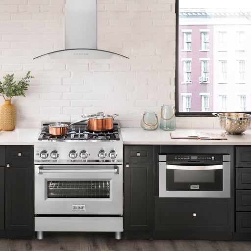 ZLINE 30" Alpine Wall Range Hood, Stainless Steel, ALP70WL - 30 - Farmhouse Kitchen and Bath