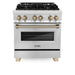 ZLINE 30" Autograph Dual Fuel Range, Stainless Steel, RAZ - 30 - CB - Farmhouse Kitchen and Bath
