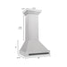 ZLINE 30" Autograph DuraSnow Stainless Steel Hood 8654SNZ - 30 - MB - Farmhouse Kitchen and Bath