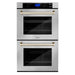 ZLINE 30" Autograph Edition Double Wall Oven with Self Clean and True Convection in Stainless Steel AWDZ - 30 - G - Farmhouse Kitchen and Bath