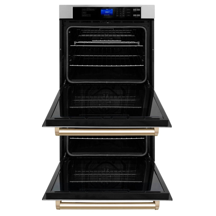 ZLINE 30" Autograph Edition Double Wall Oven with Self Clean and True Convection in Stainless Steel AWDZ - 30 - G - Farmhouse Kitchen and Bath