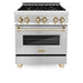 ZLINE 30" Autograph Edition, Dual Fuel Range, Gold Accents, RAZ - 30 - G - Farmhouse Kitchen and Bath