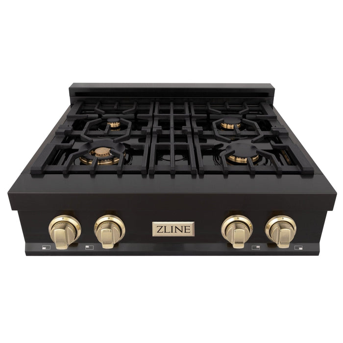 ZLINE 30" Autograph Edition Rangetop, Gold Accents, RTBZ - 30 - G - Farmhouse Kitchen and Bath
