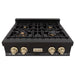 ZLINE 30" Autograph Edition Rangetop, Gold Accents, RTBZ - 30 - G - Farmhouse Kitchen and Bath