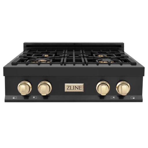 ZLINE 30" Autograph Edition Rangetop, Gold Accents, RTBZ - 30 - G - Farmhouse Kitchen and Bath