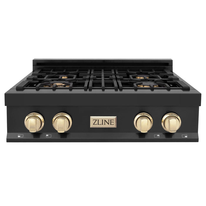 ZLINE 30" Autograph Edition Rangetop, Gold Accents, RTBZ - 30 - G - Farmhouse Kitchen and Bath