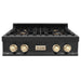 ZLINE 30" Autograph Edition Rangetop, Gold Accents, RTBZ - 30 - G - Farmhouse Kitchen and Bath
