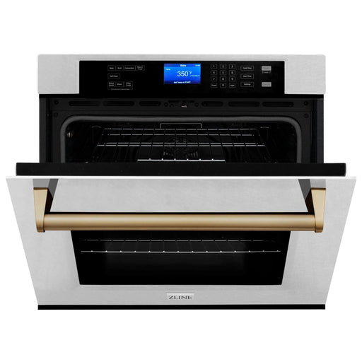 ZLINE 30" Autograph Edition Single Wall Oven with Self Clean and True Convection Stainless Steel AWSSZ - 30 - CB - Farmhouse Kitchen and Bath