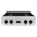 ZLINE 30" Autograph Porcelain Rangetop, Matte Black Accents, RTZ - 30 - MB - Farmhouse Kitchen and Bath