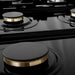 ZLINE 30" Autograph Rangetop, DuraSnow, Bronze Accents, RTSZ - 30 - CB - Farmhouse Kitchen and Bath