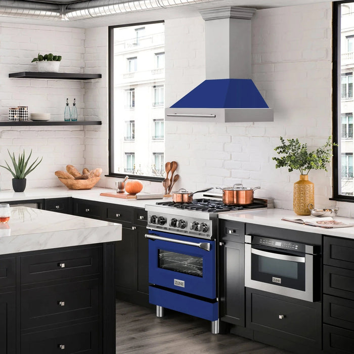 ZLINE 30" Autograph Stainless Wall Range Hood, 8654STX - BG - 30 - Farmhouse Kitchen and Bath