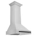 ZLINE 30" Autograph Stainless Wall Range Hood, White, 8654STZ - 30 - G - Farmhouse Kitchen and Bath