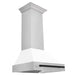 ZLINE 30" Autograph Stainless Wall Range Hood, White, 8654STZ - WM30 - MB - Farmhouse Kitchen and Bath