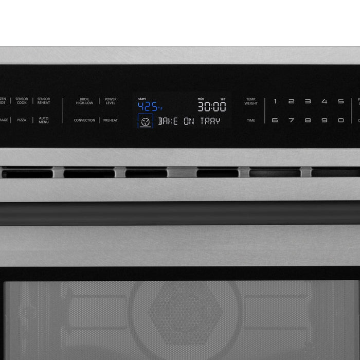 ZLINE 30” Convection Microwave, Stainless Steel, Black MWOZ - 30 - SS - MB - Farmhouse Kitchen and Bath